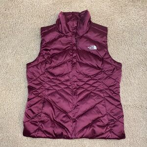 The North Face Goose Down Alpz Puffer Vest 550 Fill Maroon